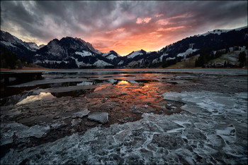 crushed ice / Schwarzsee, Fribourg, Schweiz