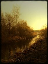Im vergangenen Herbst und Winter Landschaft / -----