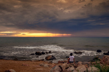 Abendstimmung am Meer / ***