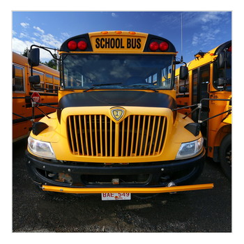 School busses dreaming of good old school days / School buses parked in their stow away parking lot during school free days.
Newfoundland, Canada
