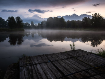 Foggy morning / Foggy morning under the High Tatra in Slovakia