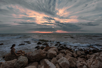 Abendstimmung am Meer / ***