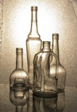 Still life against the backdrop of the frozen window / ***