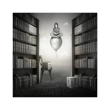 in the library / digital art
