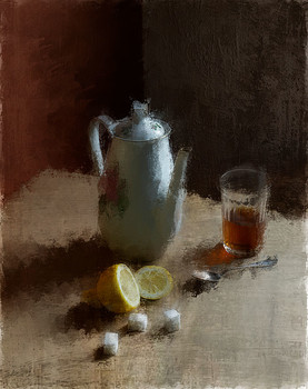 Tea with lemon / ***