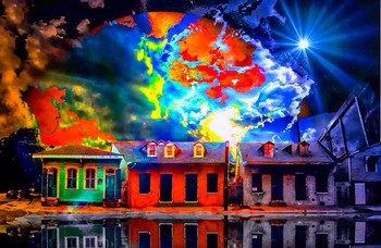 Glowing Night / After the flood in New Orleans