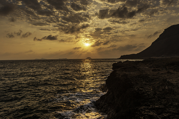 Djibouti Sunset view on 7 brothers Islands / Djibouti sunset view on the 7 brothers islands. View from Ras Siyyan, Obock District. East Africa, Horn of Africa, Republic of Djibouti