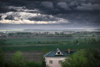 The view from the window. / ***