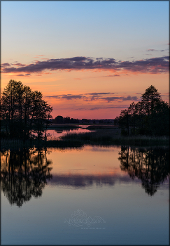 Silent Lake / Scenic view of silent lake against sky at sunset with reflection