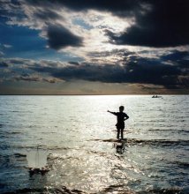 At sea, ships / ***