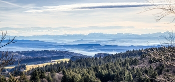 &nbsp; / blick ins vernebelte rheintal