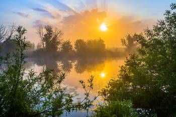 Morning on the lake. / ***