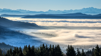 Nebelmeer / Nebel über dem Wehra- und Rheintal