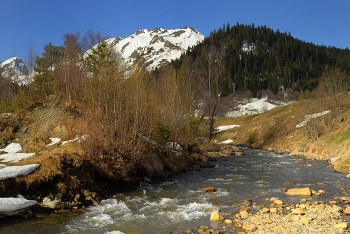 Sonnenuntergang in den Bergen / ***