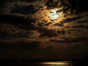 The moon in clouds / ***