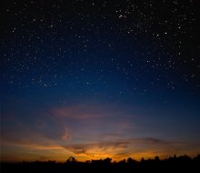 Collage. Starry sky at sunset / ***