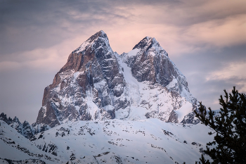 Ushba Mountain Before Sunset / ***