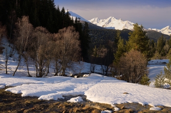 Sonnenuntergang in den Bergen / ***