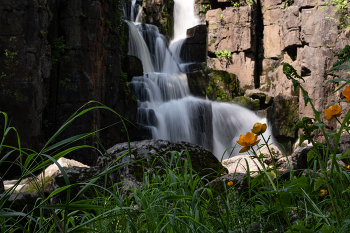 At the waterfall / ***