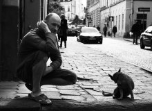 Man and dog / ***