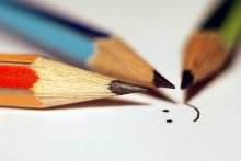 funny pencils / : - )
