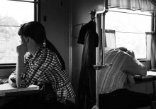 In the train / ..............