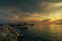 direction - west / Thassos island, Greece