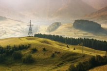 Landscape with power lines / ***