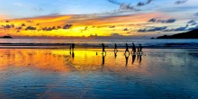 Football at sunset / ***