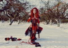 red and crocheted / ***