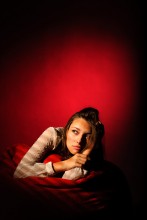 lady in red. / ..........