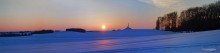 winter. sunset. mound. / ***