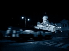Night tram. / ***