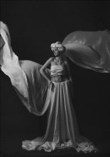 portrait of a girl in a white / ***