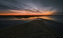 Unter dem Mai Sonnenuntergang Aquarell / ***