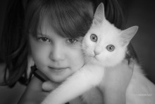 Girl with a Cat / ***