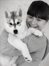 Girl with a Dog / ************