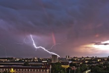 Thunderstorm and a rainbow / ***
