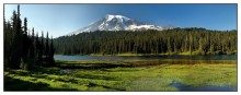 Mount Rainier / Mount Rainier is a massive stratovolcano located 54 miles (87 km) southeast of Seattle in the state of Washington, United States