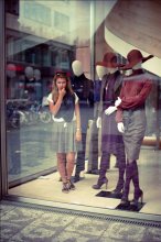 Behind the glass. / ***************
