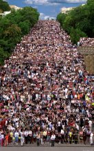 City Day at the Potemkin stairs in Odessa. / ***
