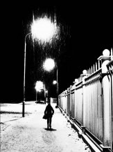 night, snow, lights, and it / *****