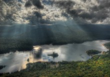 Mont Treblant in rainy weather / Mont Treblant, Quebec, Canada
