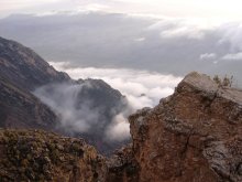 Standing on the ground, and clouds below / ***
