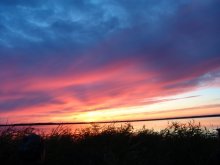 Sonnenuntergang über dem Bodensee / ***