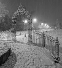 Music night snowfall. / ***
