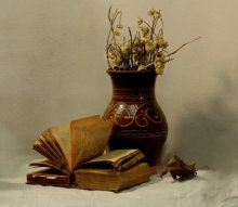 Study with a vase and a book. / ______