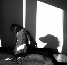  / shadows ... horse... a girl... black... white... and just light :)