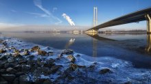 Morning on the Dnieper River ... Southbridge / *****