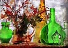 bouquet and glass / ***